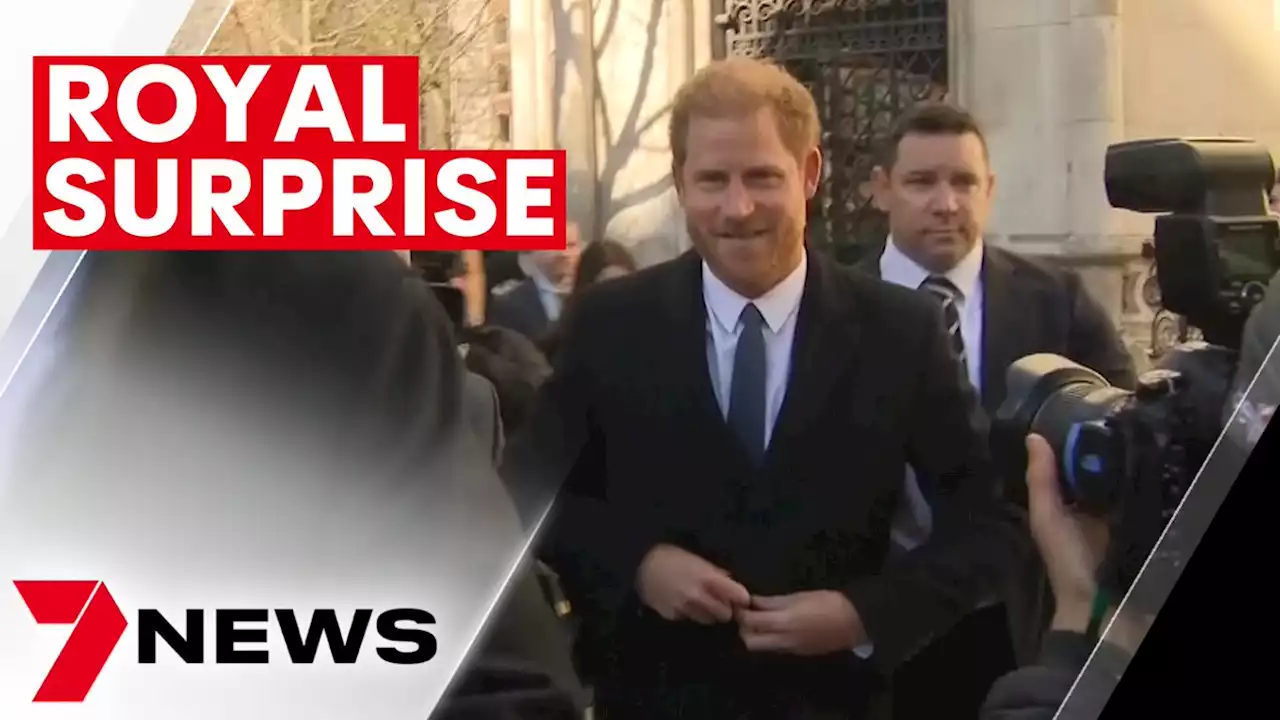 Prince Harry appears in a UK court over a phone tapping scandal | 7NEWS