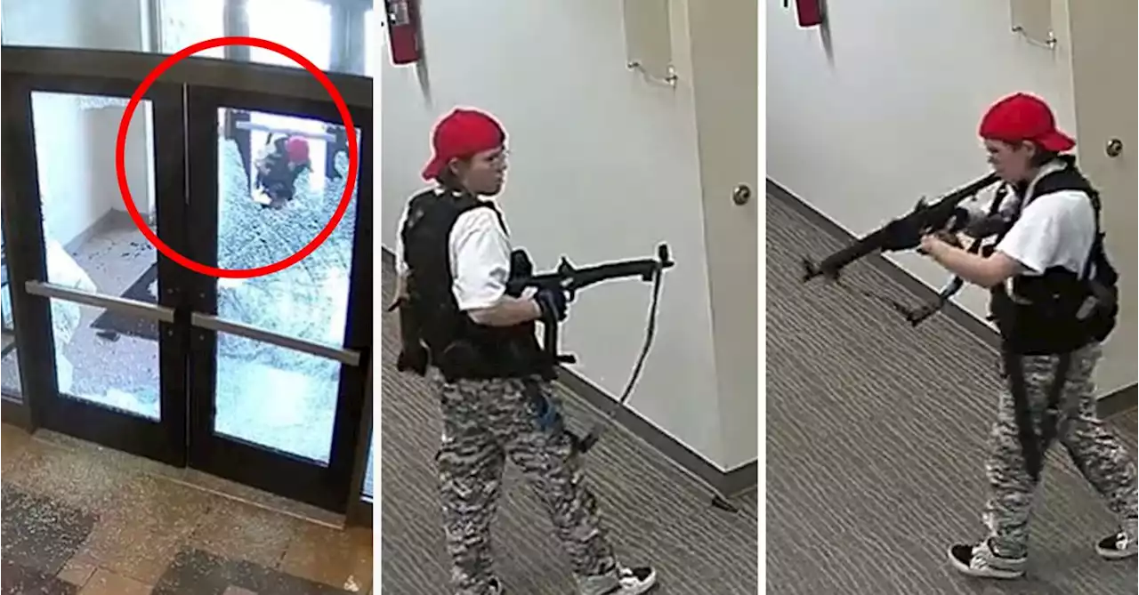 Chilling CCTV shows Nashville shooter inside school