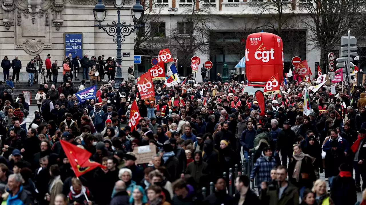 Manifestation du 28 mars: 55.000 personnes à Lille selon la CGT, 8000 d'après la préfecture