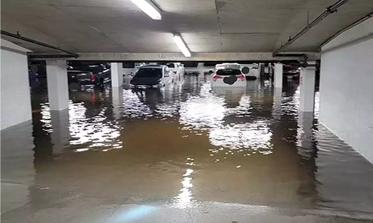 'Large water main break' floods Brentwood condo tower parking garage