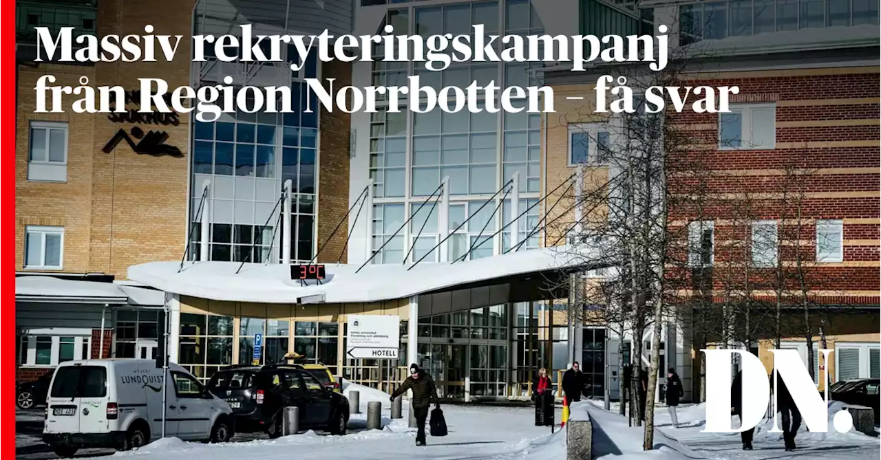 Massiv rekryteringskampanj från Region Norrbotten – få svar