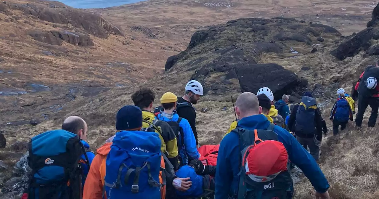 Scots mountain rescue team member airlifted to hospital after 'accident'