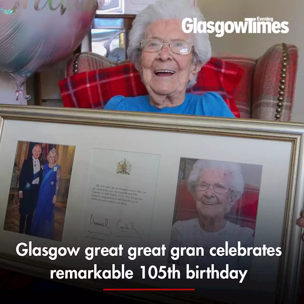 Glasgow great great gran celebrates remarkable 105th birthday