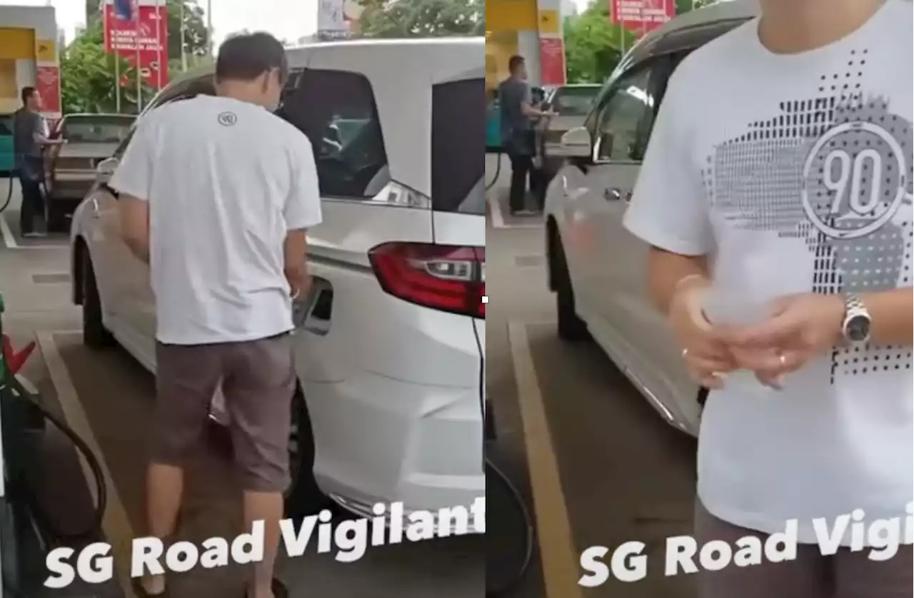 Singaporean car driver caught filling up RON95 fuel in JB; insists he can because he’s Malaysian - Singapore News