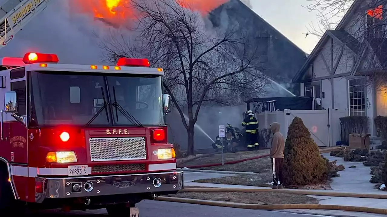 Crews searching for occupant in Spanish Fork house fire