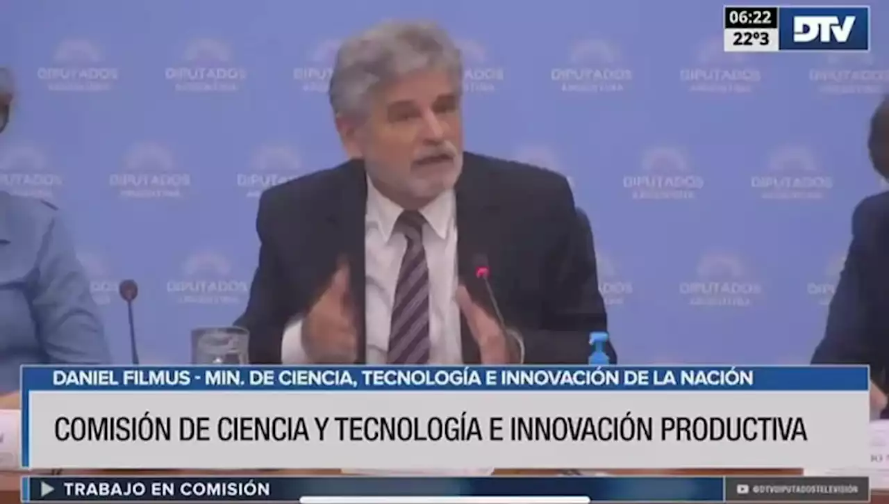 Daniel Filmus expuso ante Diputados sobre el Plan Nacional de Ciencia 2030