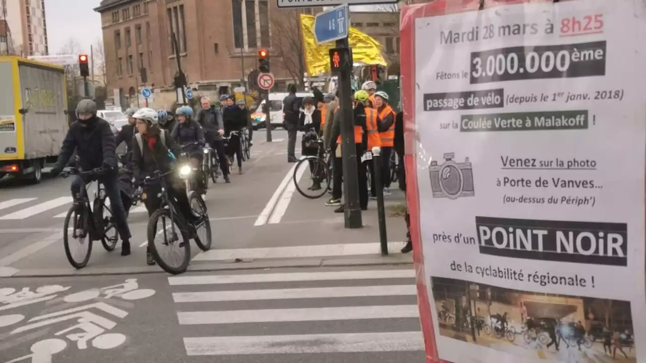 Malakoff-Paris : trois millions de vélos sont passés au-dessus du périph sud en cinq ans