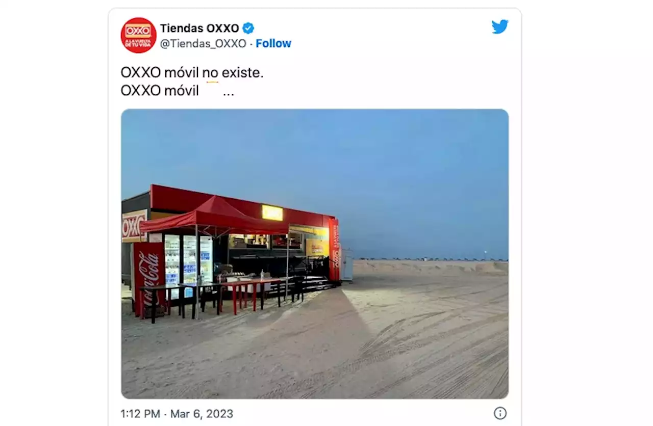 'Oxxo portátil' aparece en playa mexicana y Femsa da lección de venta