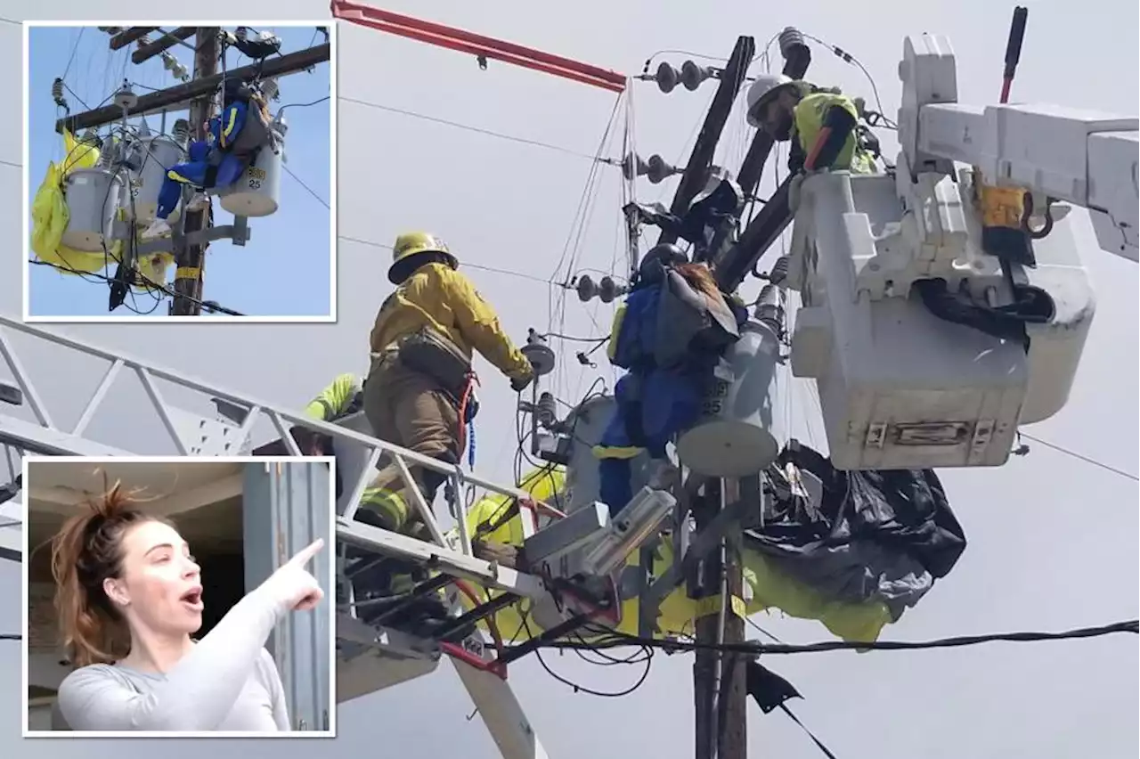 First-time skydiver rescued in Calif. after crashing into power lines