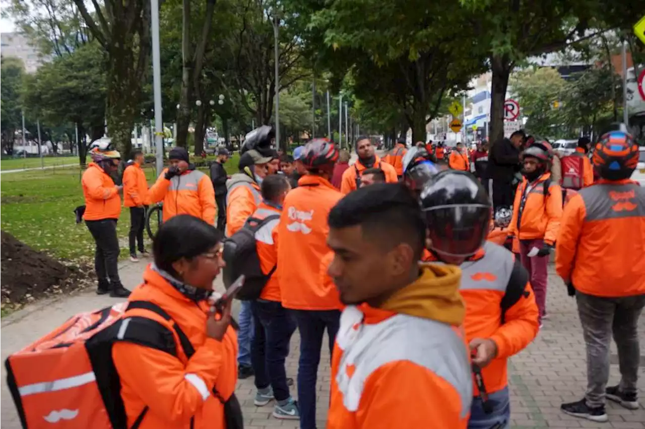 Protesta por cambios en Rappi puso en aprietos a más de uno en carrera séptima de Bogotá - Pulzo