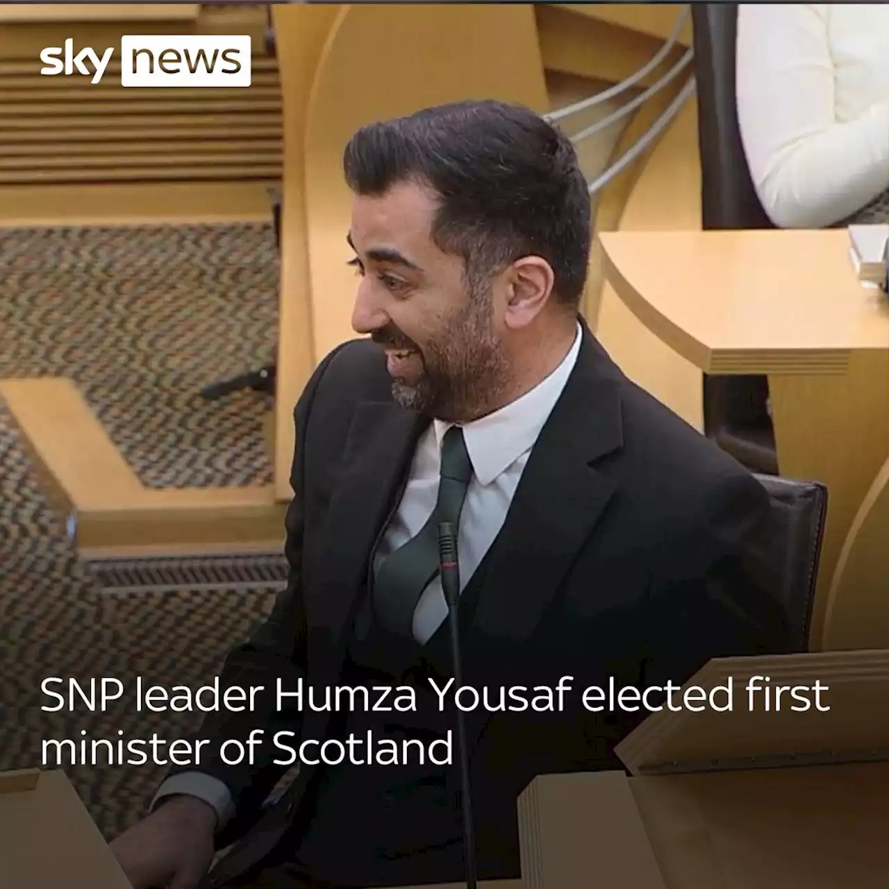 Humza Yousaf elected by MSPs as Scotland's new first minister