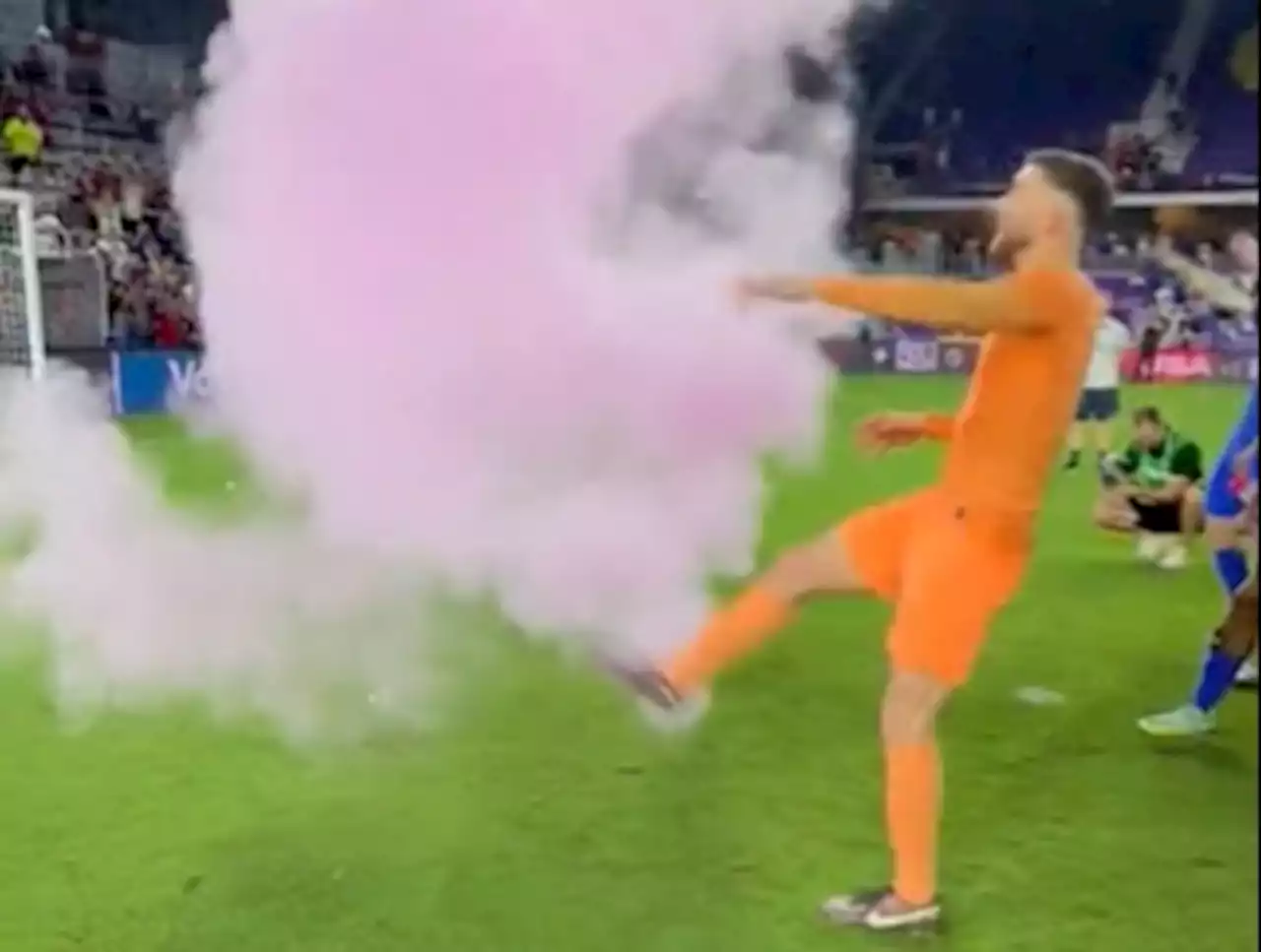 Arsenal goalkeeper Turner stages on-pitch gender reveal after USA victory