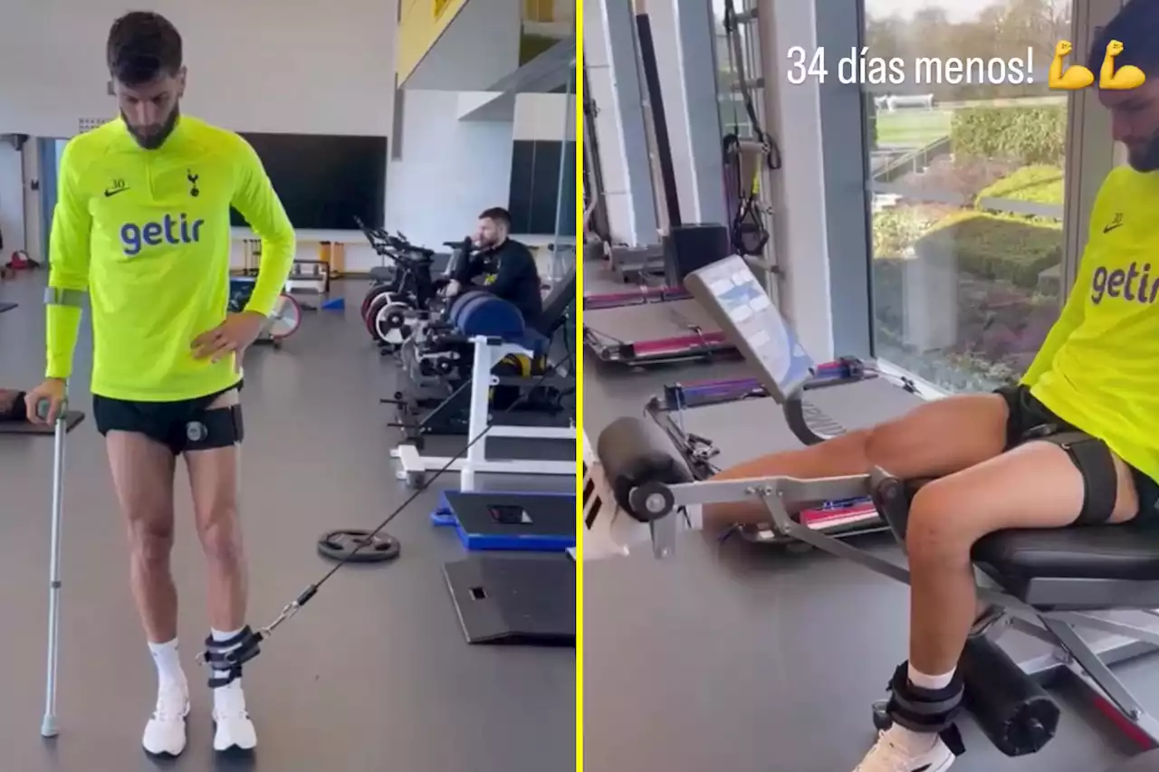 Bentancur posts rehab video as Tottenham defender joins him in treatment room