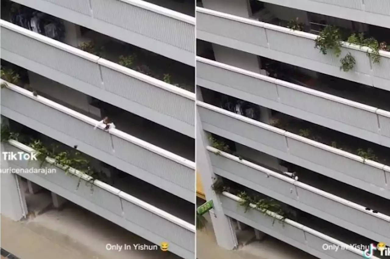 Woman throws down shoes for 50 seconds from Yishun flat