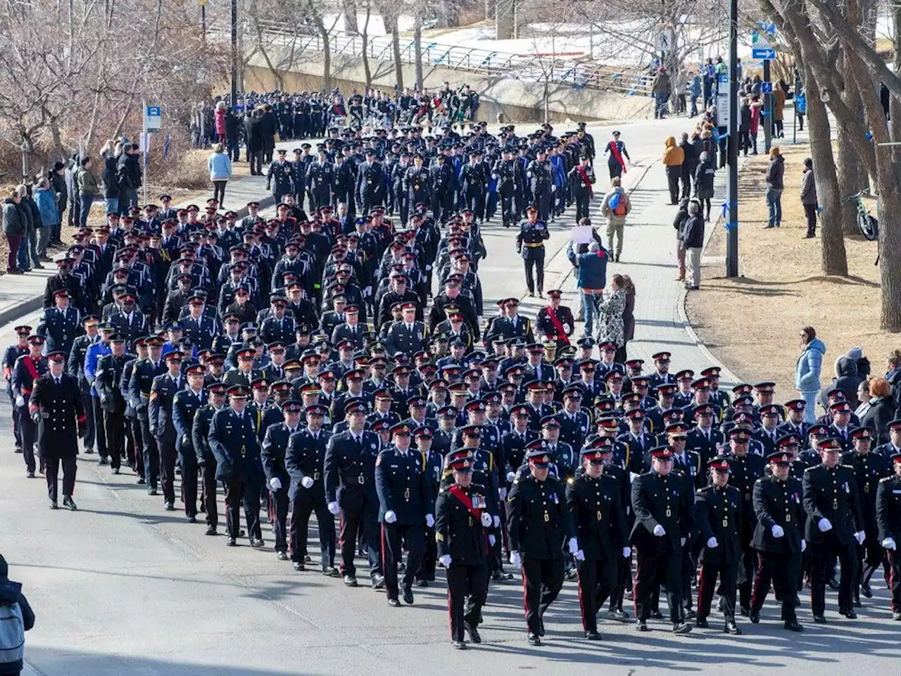 'They made the ultimate sacrifice': Thousands mourn slain Edmonton police officers at regimental funeral