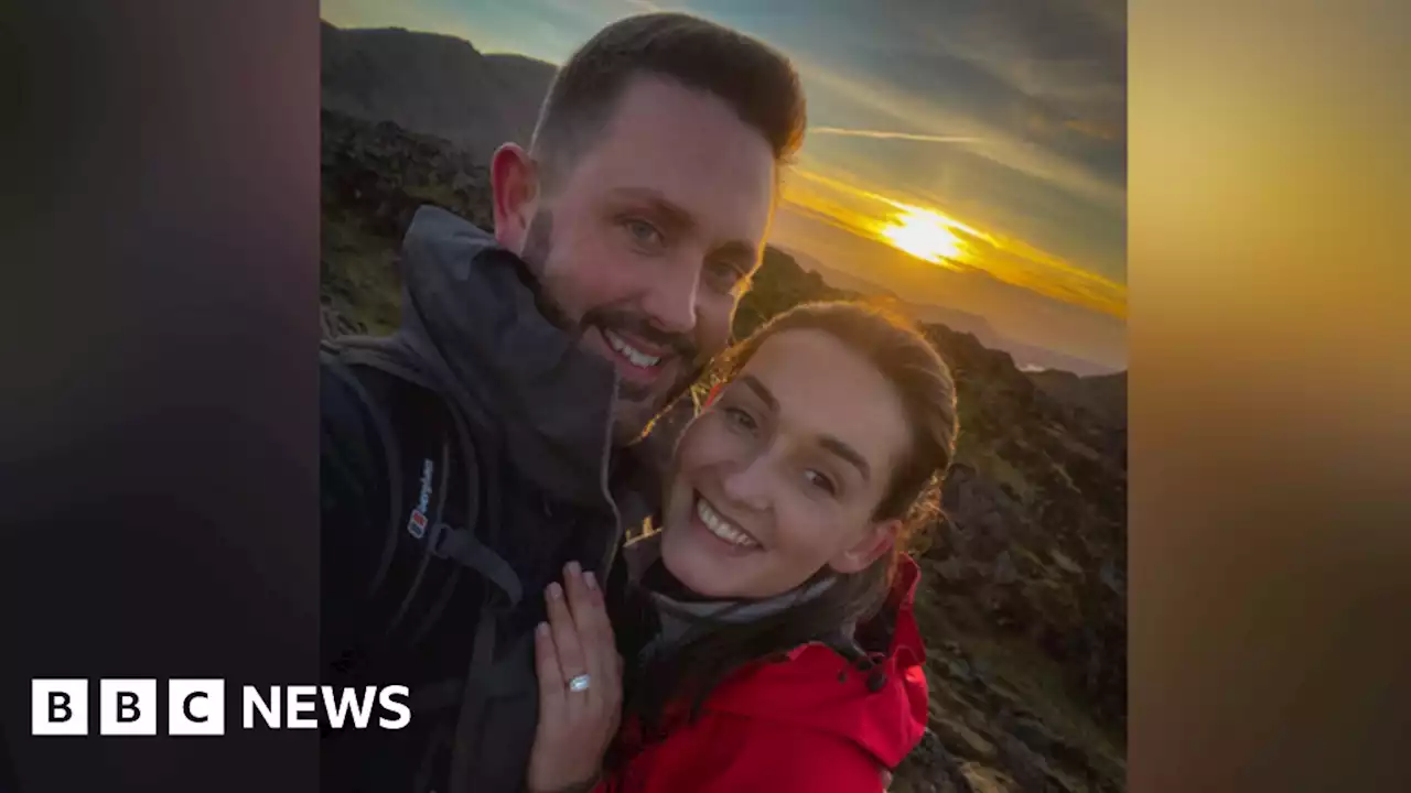 Lancashire nurse's fell top sunrise proposal captured by drone