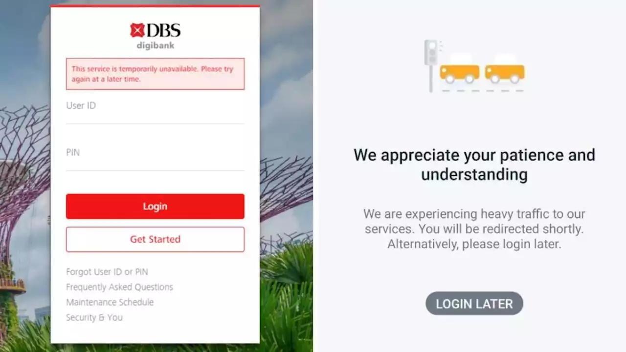 DBS customers unable to access bank's digital services