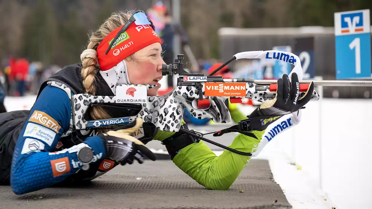 Biathlon-Shootingstar Anamarija Lampic wird trotz zehn Schießfehler slowenische Meisterin im Massenstart