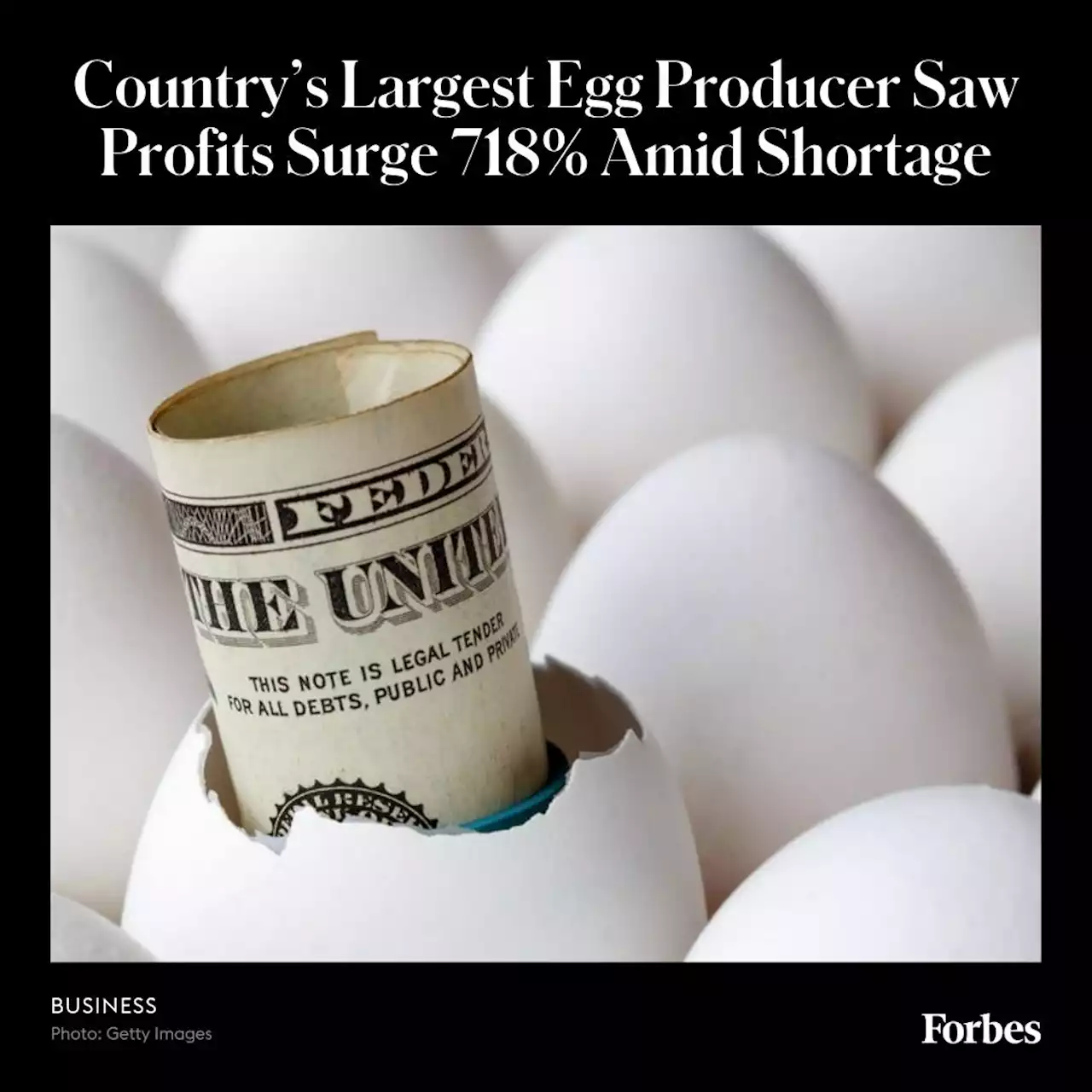 Country’s Largest Egg Producer Saw Profits Surge 718% Amid Shortage