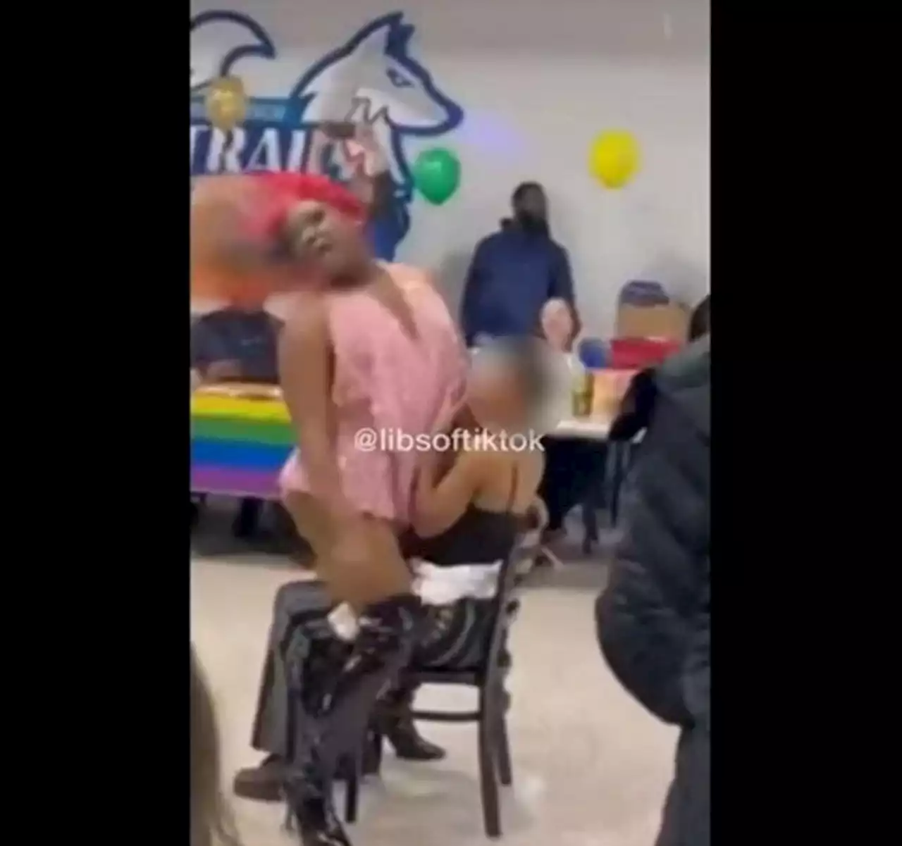 Drag queen straddles girl at North Carolina public school, video shows