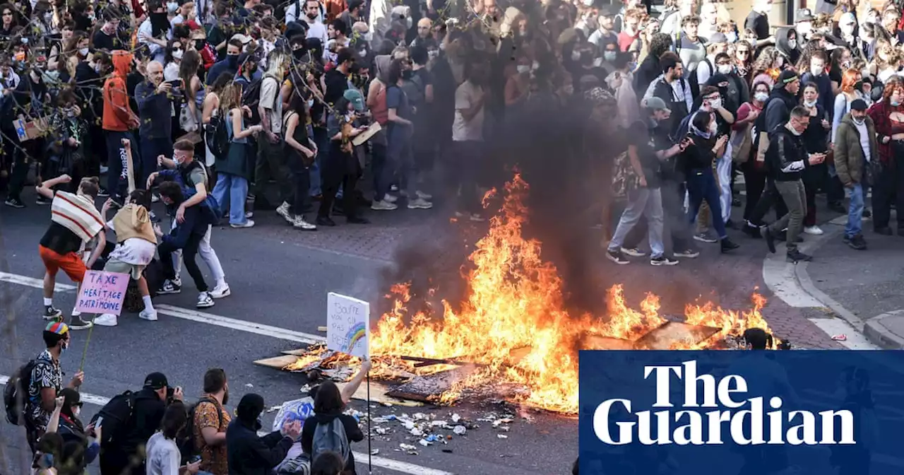 French protesters and police clash in marches against pension changes