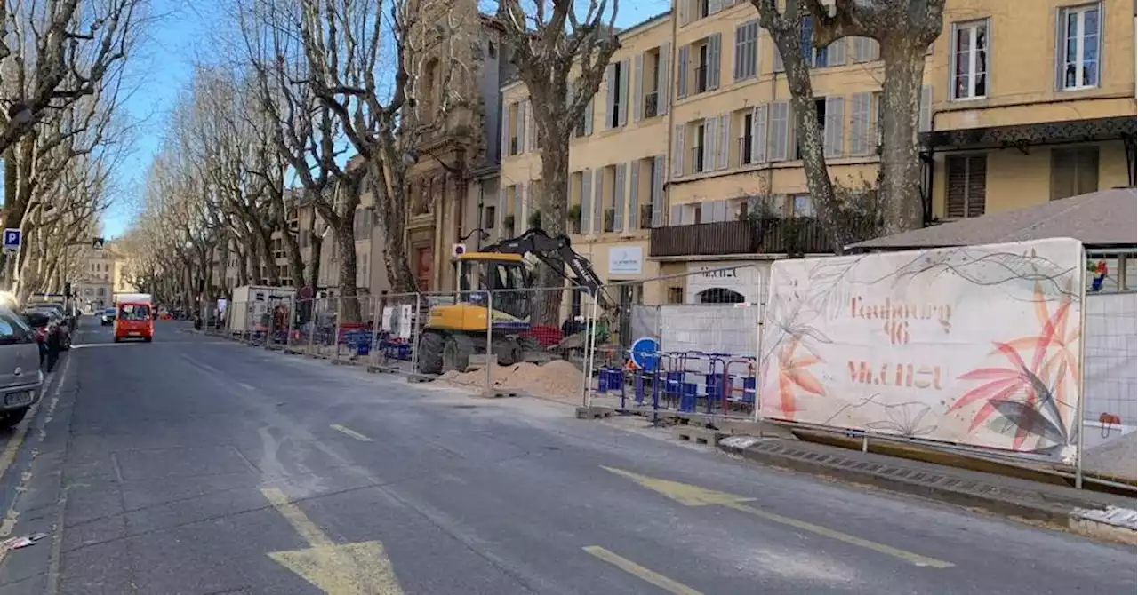 À Aix, les travaux du Cours Sextius inquiètent les commerçants