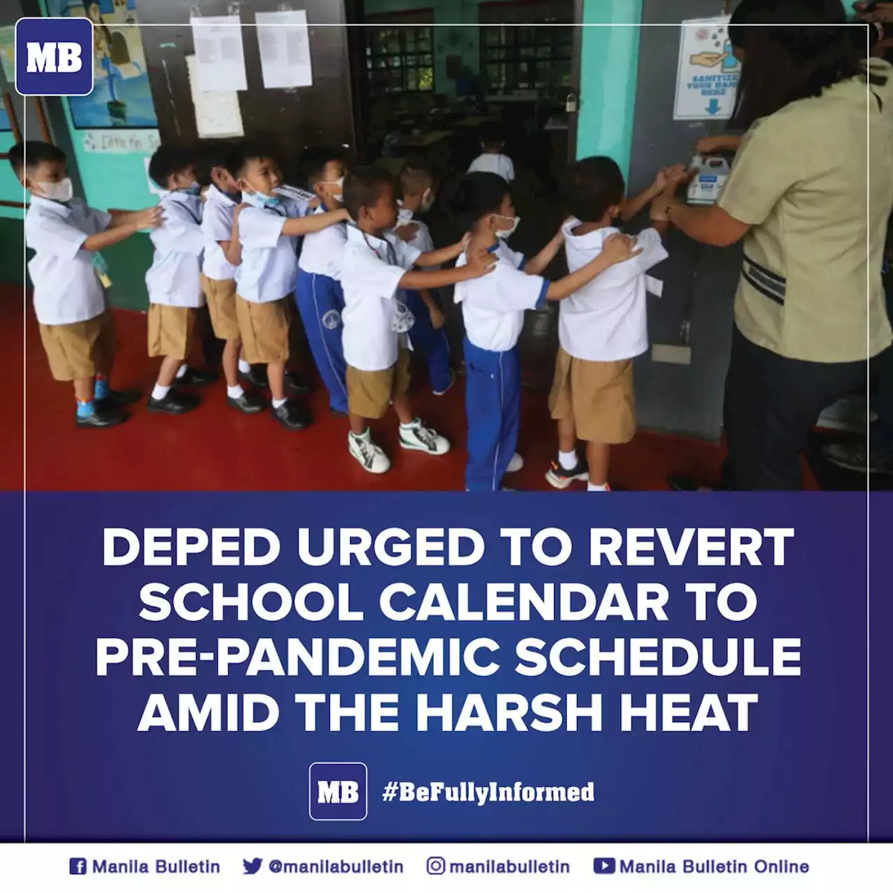 Amid the harsh heat, DepEd urged to revert school calendar to pre-pandemic schedule