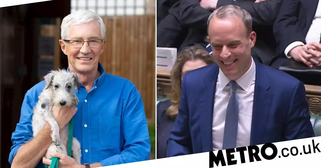 Dominic Raab smirks after getting Paul O’Grady’s name wrong after tribute