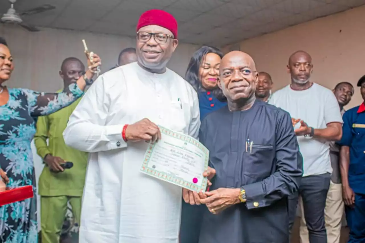 INEC presents CoR to Abia Gov-elect, deputy