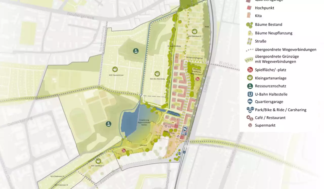 Mega-Projekt mit 700 Wohnungen: Das soll jetzt im Diekmoor gebaut werden (M+)