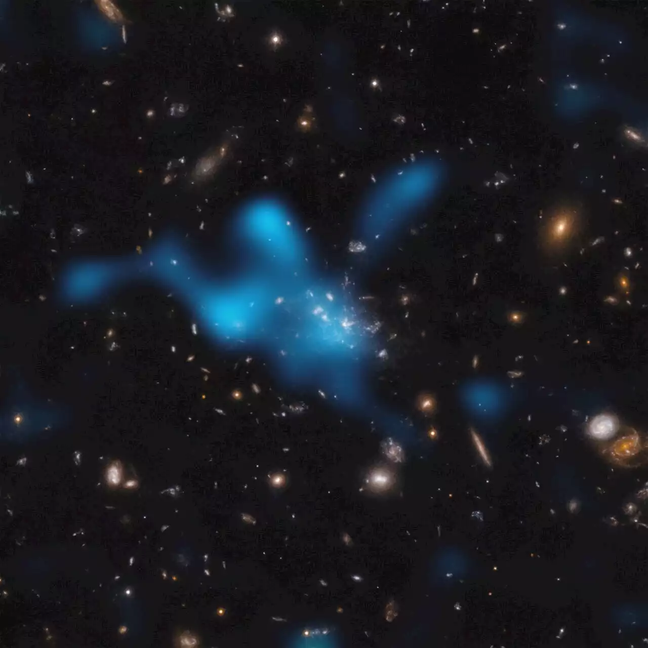 Astronomers witness the birth of a very distant cluster of galaxies from the early universe