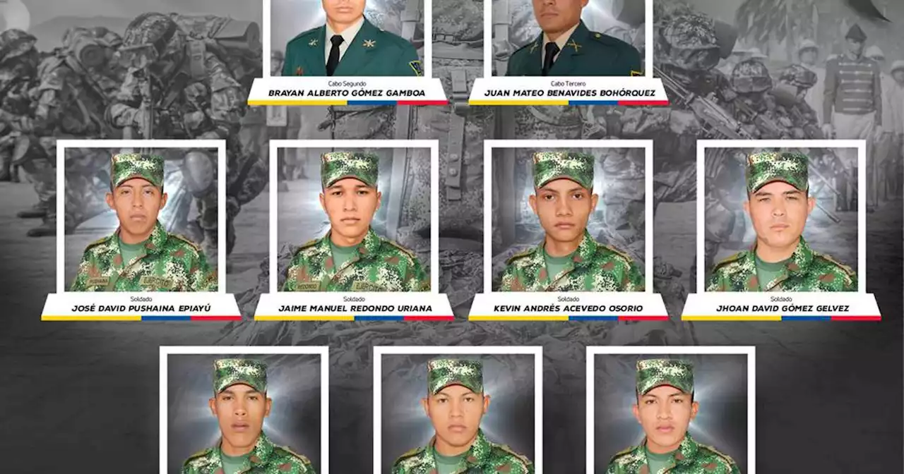 No son cifras, son rostros y nombres: los 9 militares asesinados en atentado de Catatumbo