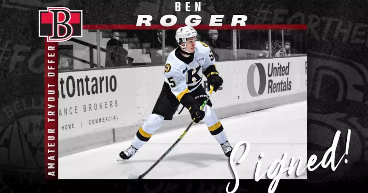 Brighton native Ben Roger signs ATO with Belleville Senators