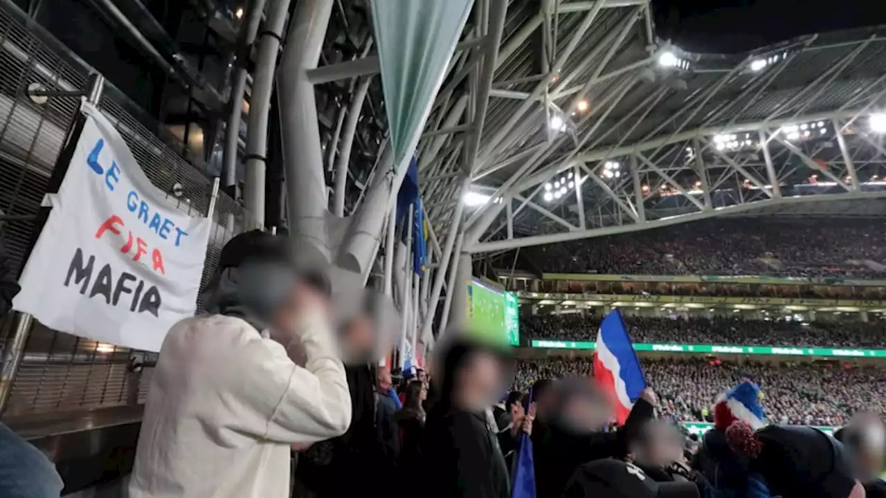 Irlande-France: une banderole contre Le Graët et la Fifa retirée du parcage français