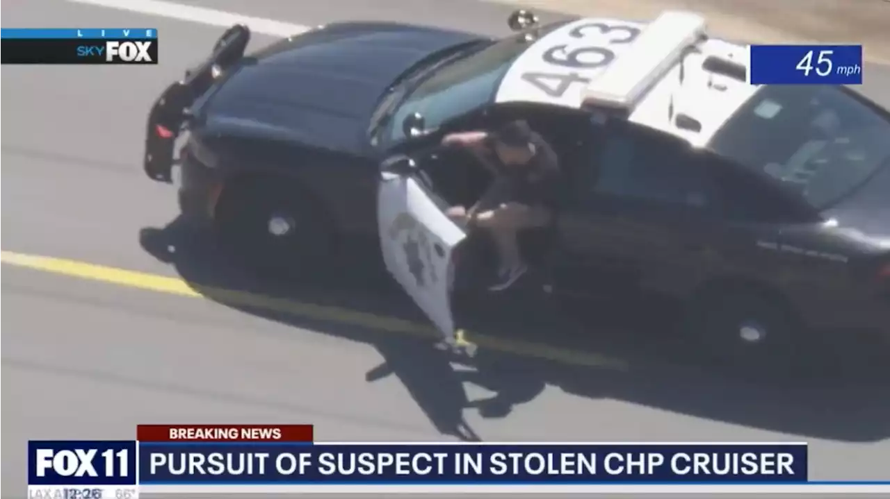 WATCH: Man Bails Out of Stolen California Cop Car During High-Speed Chase