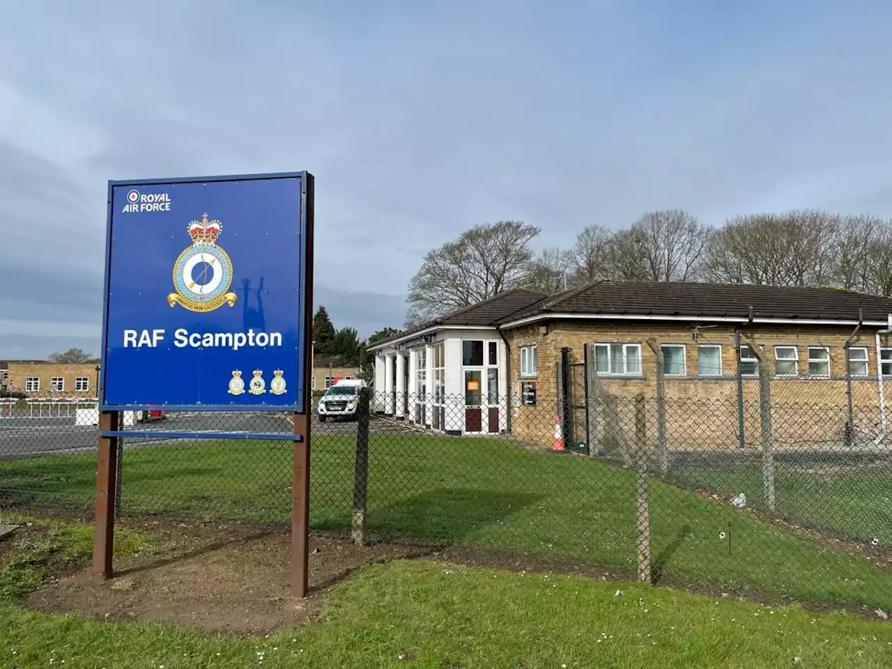 Protesters target RAF Scampton as row over housing migrants in shipping containers escalates