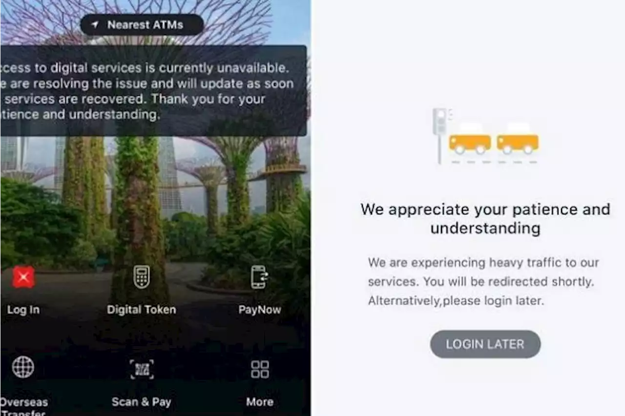 DBS digibank, Paylah app services disrupted, users unable to log in