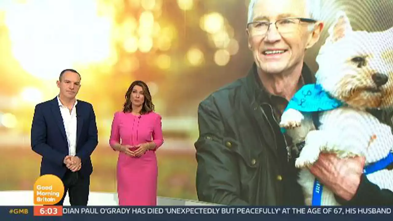 Susanna Reid and Martin Lewis pay tribute to Paul O'Grady after his tragic death