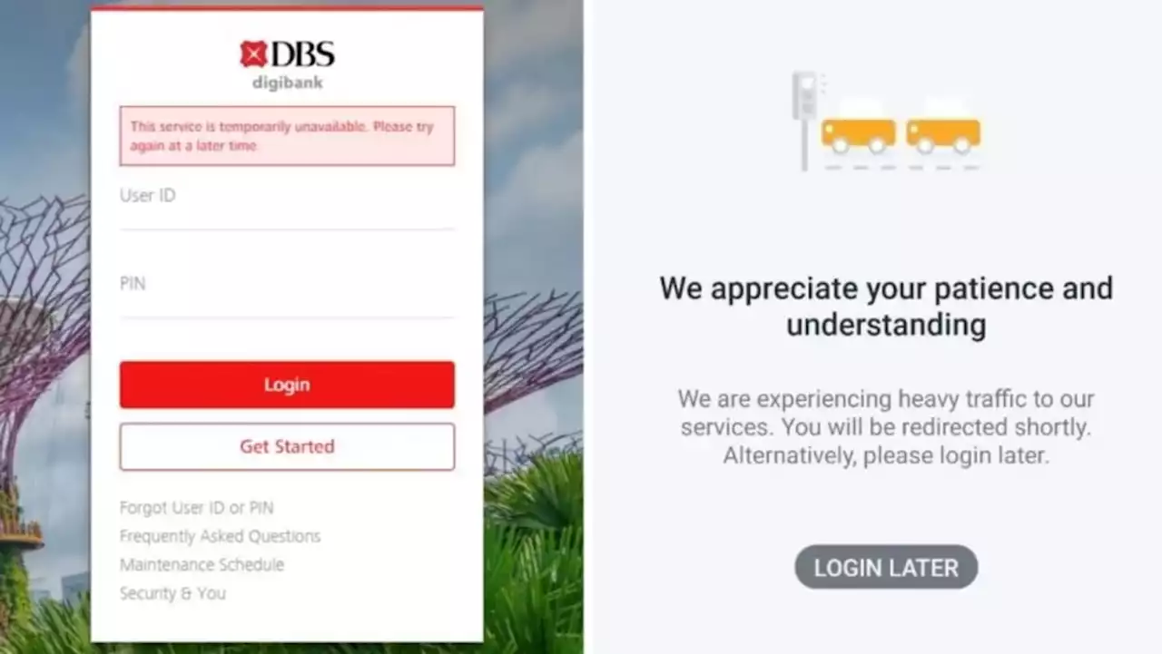 DBS customers unable to access bank's digital services