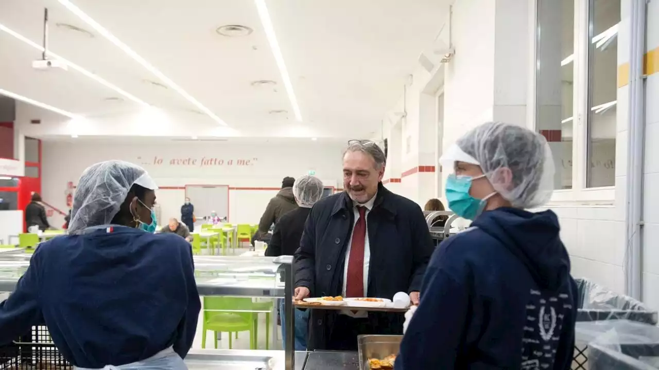 Rocca e la prima cena da presidente alla Caritas