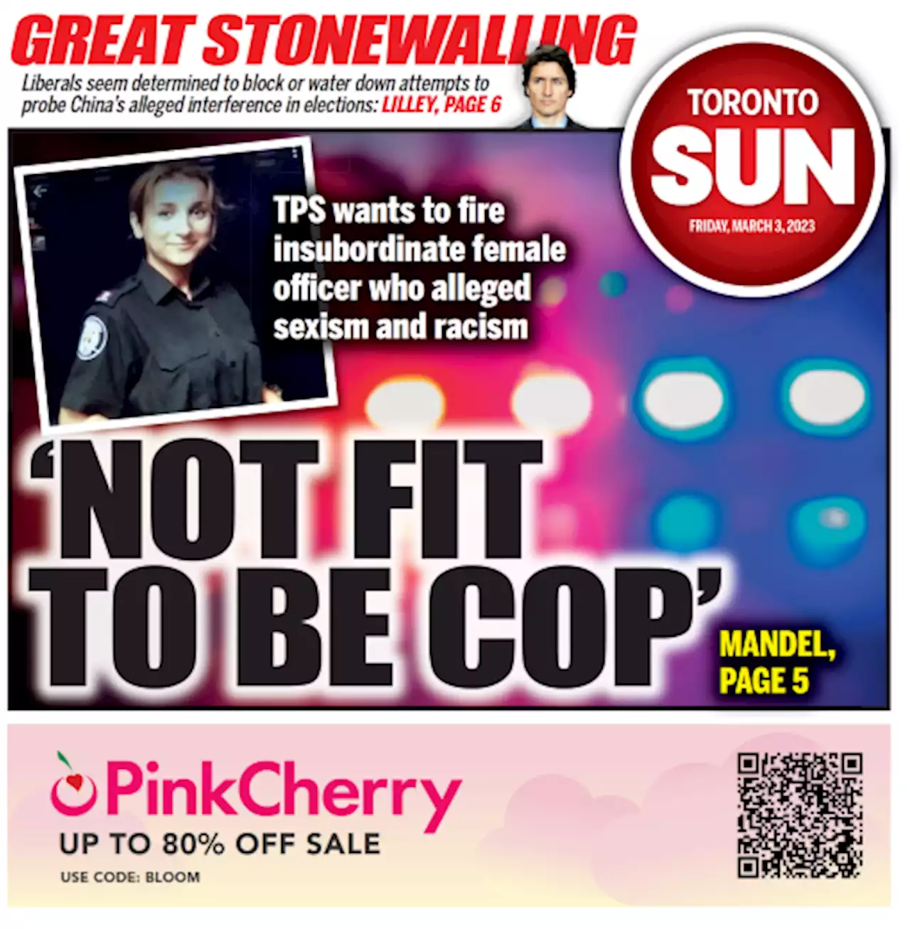MANDEL: Toronto Police want to fire insubordinate female officer alleging sexism and racism