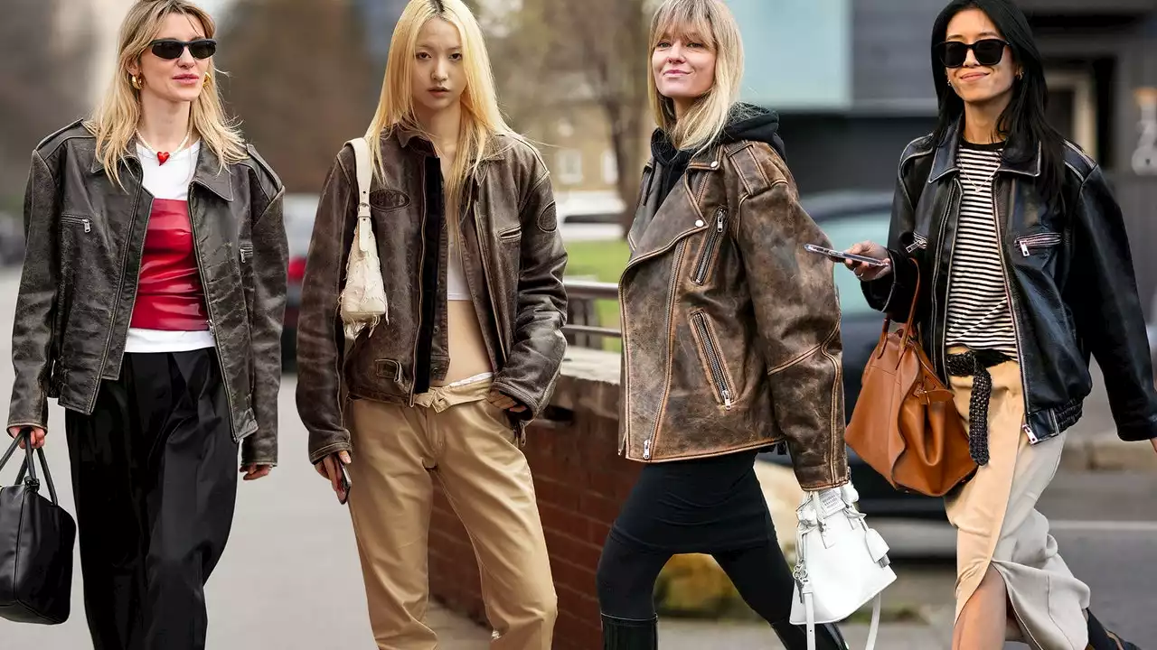 Distressed to Success—Worn-In Leather Jackets Are All the Rage