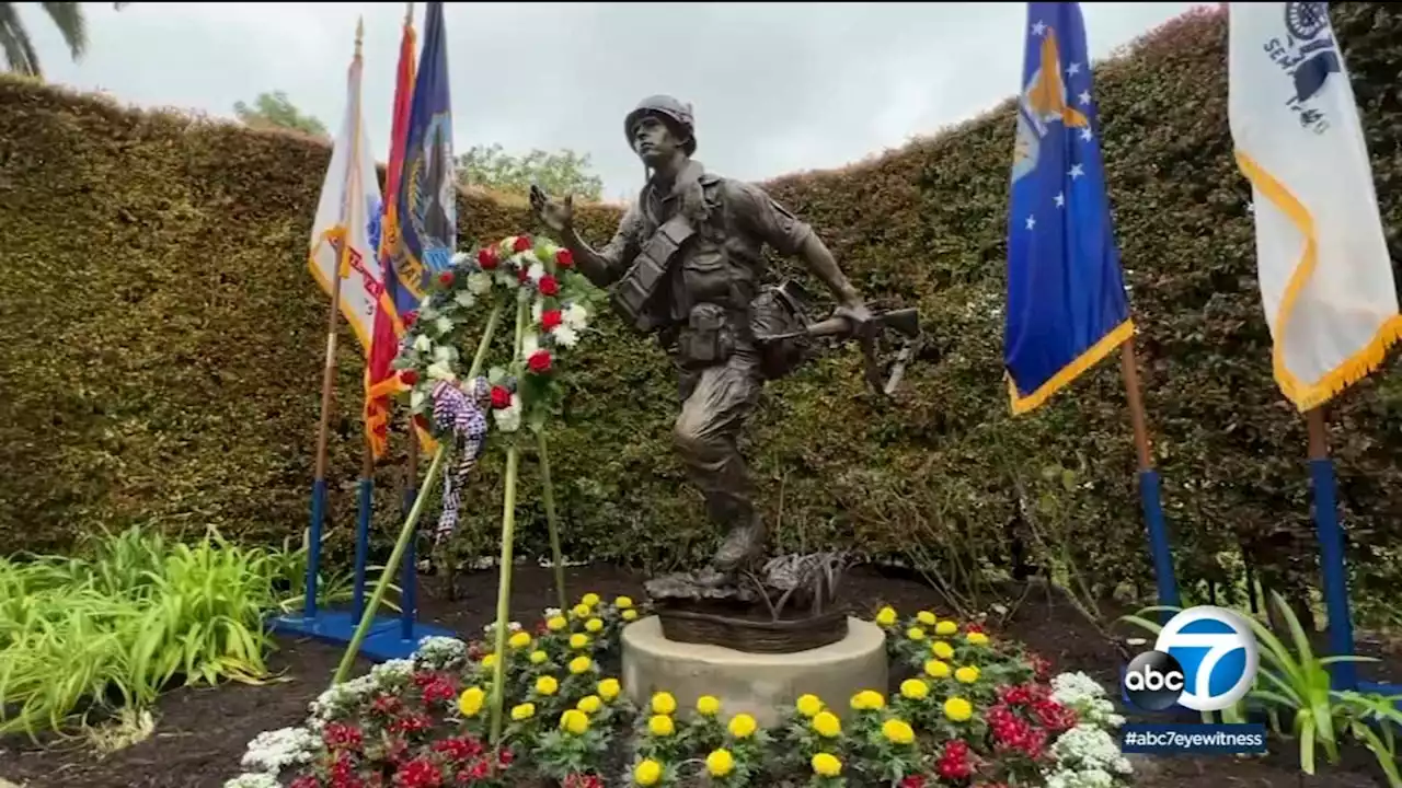 Monument to Vietnam War veterans unveiled at Nixon Library in Yorba Linda