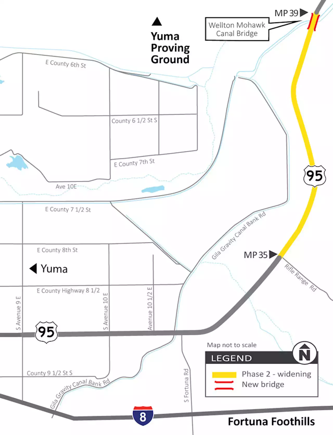 Plan for overnight lane restrictions on US 95 near Yuma March 29-31