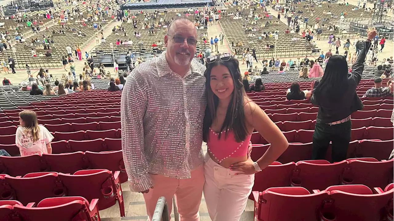 California dad goes viral watching monitor, not Taylor Swift at show