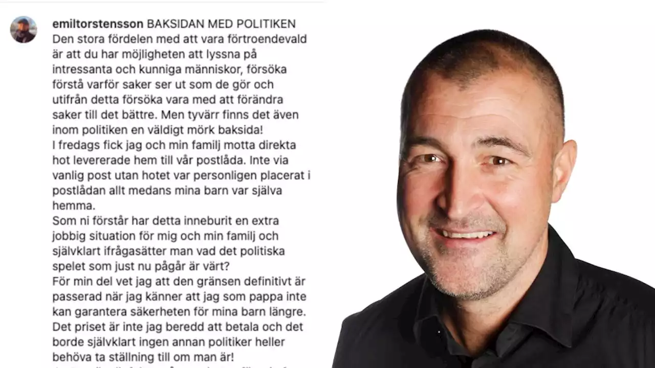 Politikerns anmälan om hot lades ner –”En otroligt obehaglig situation”