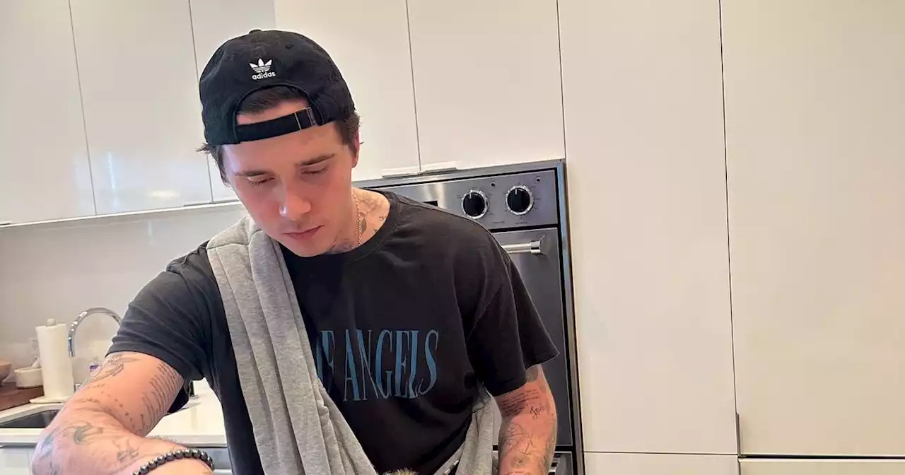 Brooklyn Beckham responds to backlash after fans spot wine cork in cooking pot