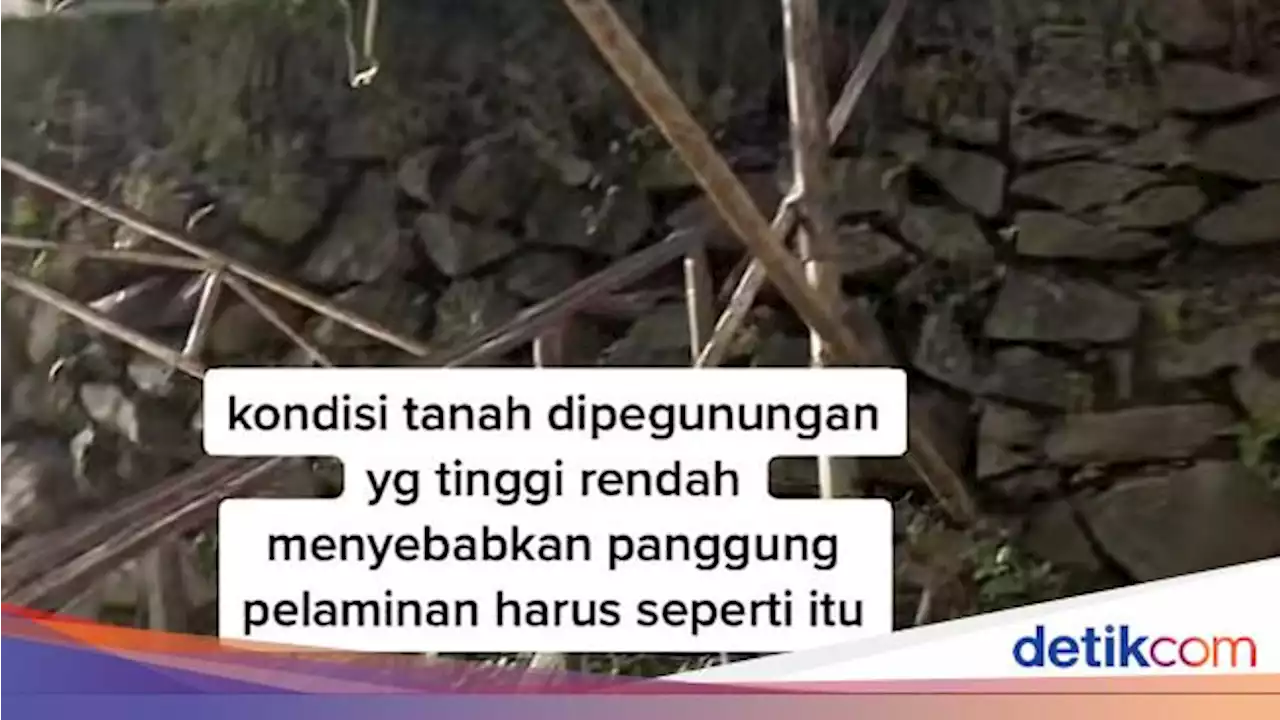 Pernikahan Viral Bikin Deg-degan, Pelaminannya di Pegunungan, Tanah Tak Rata