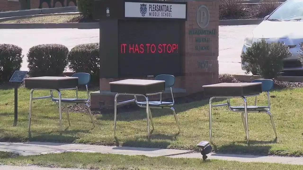 Memorial outside Burr Ridge middle school honors victims killed in Nashville