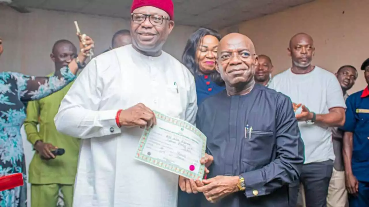 INEC issues Abia governor-elect, deputy certificate of return | The Guardian Nigeria News - Nigeria and World News